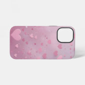 Coque iPhone 12 Mini Douche de cœur rose (Verso Horizontal)