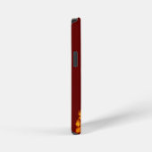 Coque iPhone 12 Mini Dragon chinois design rouge et or (Côté droit)