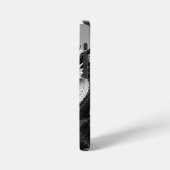 Coque iPhone 12 Mini Dragon noir et blanc (Côté gauche)