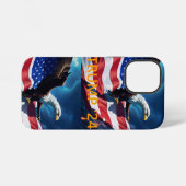 Coque iPhone 12 Mini Drapeau américain Aigle TRUMP 2024 (Verso Horizontal)