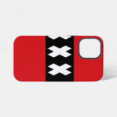 Coque iPhone 12 Mini Drapeau d'Amsterdam (Verso Horizontal)