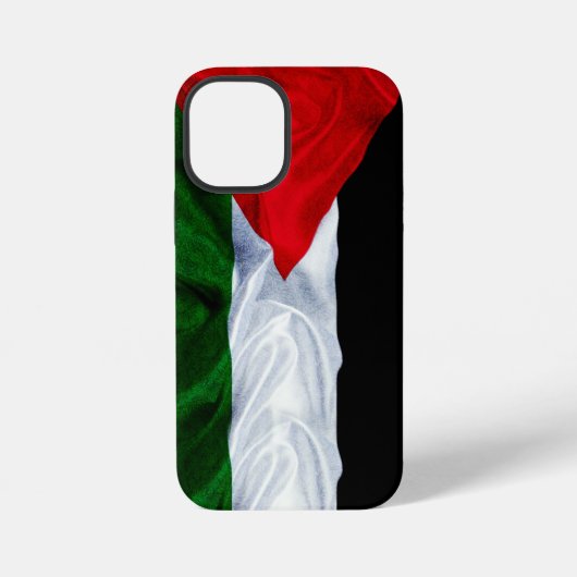 Coque iPhone 12 Mini Drapeau de la Palestine (Verso)