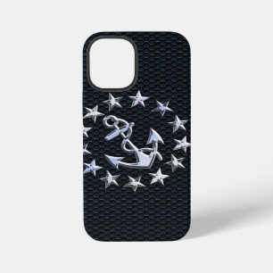 Coque iPhone 12 Mini Drapeau de yacht nautique Chrome Ensign sur impres