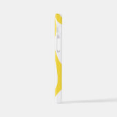 Coque iPhone 12 Mini Ebb et flux 4 en citron jaune et blanc (Côté gauche)