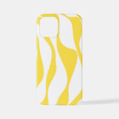 Coque iPhone 12 Mini Ebb et flux 4 en citron jaune et blanc (Verso)
