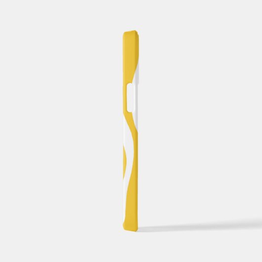 Coque iPhone 12 Mini Ebb et flux - Turquoise & Jaune (Côté droit)