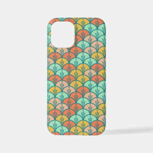 Coque iPhone 12 Mini Echelle de poisson géométrique moderne et colorée