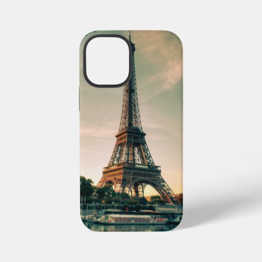 Coque iPhone 12 Mini Eiffel tour lancer oreiller (Verso)