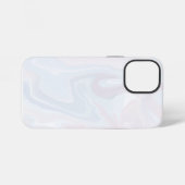 Coque iPhone 12 Mini Élégant blanc marbré texturé (Verso Horizontal)