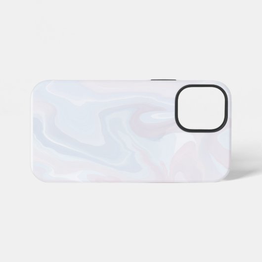 Coque iPhone 12 Mini Élégant blanc marbré texturé (Verso Horizontal)