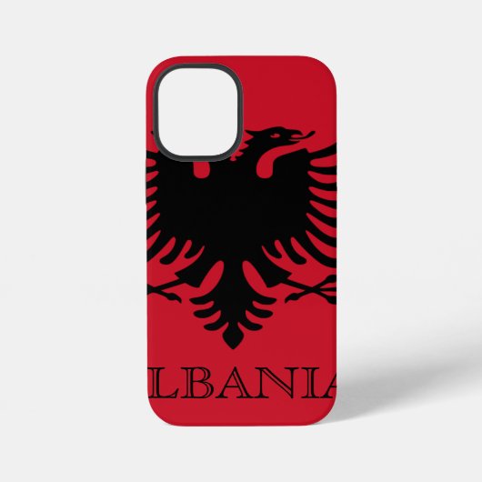 Coque iPhone 12 Mini emblème de l'Albanie (Verso)
