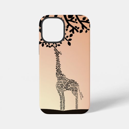 Coque iPhone 12 Mini Encouragement de l'appareil téléphonique Giraffe (Verso)