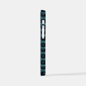 Coque iPhone 12 Mini Etoiles arc-en-ciel bleu vert, Motif Artdeco (Côté gauche)