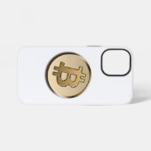 Coque iPhone 12 Mini Étui de téléphone Bitcoin doré (Verso Horizontal)