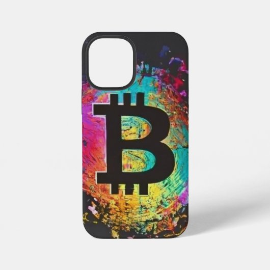 Coque iPhone 12 Mini "Étui iPhone pour passionné de Bitcoin (Verso)