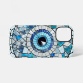Coque iPhone 12 Mini Evil Oeil Amulet Mosaic Art (Verso Horizontal)