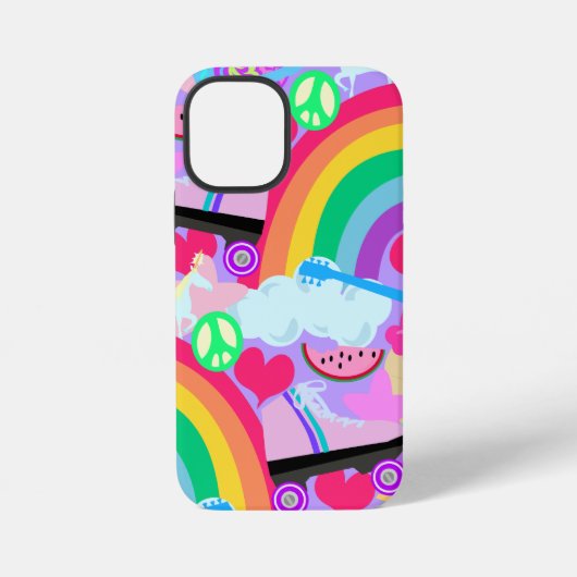 Coque iPhone 12 Mini Explosion Épique des Années 80 (Verso)