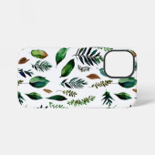 Coque iPhone 12 Mini Feuillage botanique vert Nature (Verso Horizontal)
