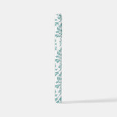 Coque iPhone 12 Mini Feuille Damask Motif Turquoise (Côté droit)