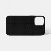 Coque iPhone 12 Mini Finition Micro Tech Carbone Noir Stealth Élégante (Verso Horizontal)
