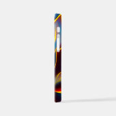 Coque iPhone 12 Mini Flammes rouges bleues Abstraites (Côté gauche)