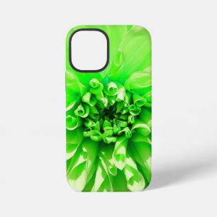 Coque iPhone 12 Mini Fleur Dahlia verte