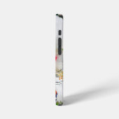 Coque iPhone 12 Mini Fleur d'Hibiscus avec 2 papillons Longwing tigre (Côté gauche)