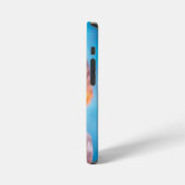 Coque iPhone 12 Mini Fleur orange (Côté gauche)