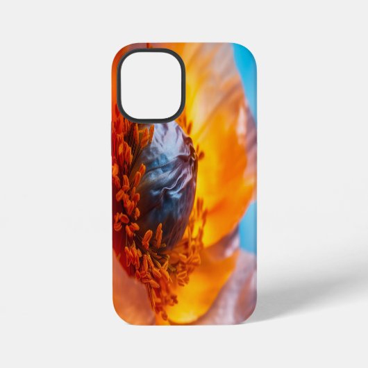Coque iPhone 12 Mini Fleur orange (Verso)