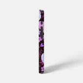 Coque iPhone 12 Mini Fleur papillon rose (Côté gauche)