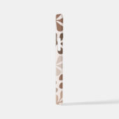 Coque iPhone 12 Mini Fleurs Abstraites (B) Crème Brown de Taupe (Côté droit)