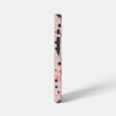 Coque iPhone 12 Mini Fleurs d'anémone roses et blanches douces (Côté gauche)