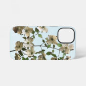 Coque iPhone 12 Mini Fleurs de bois de chien blanc fleurissant (Verso Horizontal)