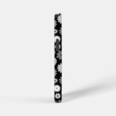 Coque iPhone 12 Mini Fleurs monochromes à motif répétitif (Côté droit)