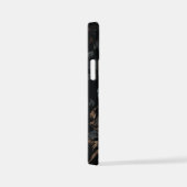 Coque iPhone 12 Mini Fleurs noires et blanches (Côté droit)