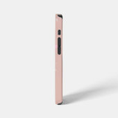 Coque iPhone 12 Mini Floral rose beige (Côté gauche)