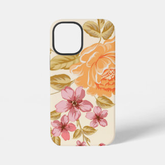 Coque iPhone 12 Mini Fond floral élégant