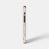 Coque iPhone 12 Mini Fond floral vintage (Côté gauche)