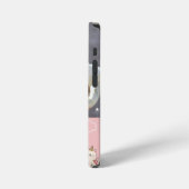 Coque iPhone 12 Mini Fond rose et fille douce (Côté gauche)