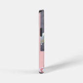 Coque iPhone 12 Mini Fond rose et fille douce (Côté droit)