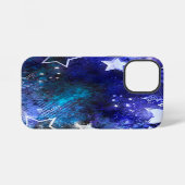 Coque iPhone 12 Mini Fond spatial avec étoiles (Verso Horizontal)