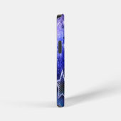 Coque iPhone 12 Mini Fond spatial avec étoiles (Côté droit)