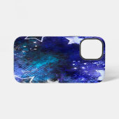 Coque iPhone 12 Mini Fond spatial avec étoiles (Verso Horizontal)