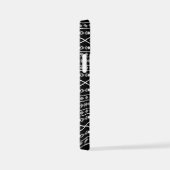 Coque iPhone 12 Mini Formes Aztec Motif gris noir (Côté droit)