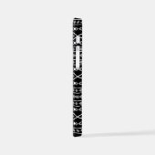 Coque iPhone 12 Mini Formes Aztec Motif gris noir (Côté gauche)