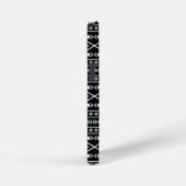 Coque iPhone 12 Mini Formes Aztec Motif gris noir (Côté droit)