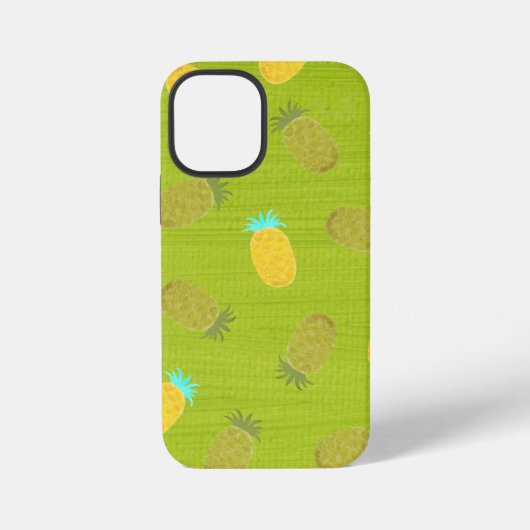 Coque iPhone 12 Mini Fruits de l'été tropical Kiwi Vert (Verso)