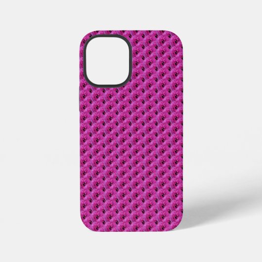 Coque iPhone 12 Mini Fuchsia Ranunculus - Design Floral moderne (Verso)