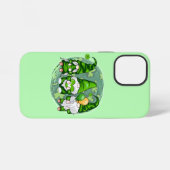 Coque iPhone 12 Mini Gnomes de la Saint-Patrick Gnomes Trèfle-54989 (Verso Horizontal)
