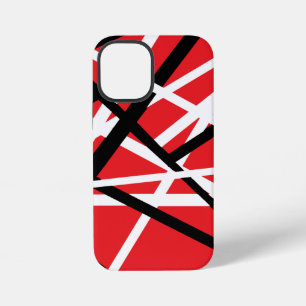 Coque iPhone 12 Mini Graphisme noir, rouge et blanc